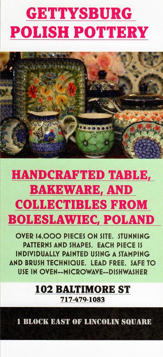 Gettysburg Polish Pottery - Getaways On Display