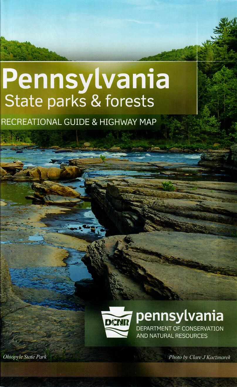 Pennsylvania State Parks Forests Recreational Guide Highway Map   Scan 92 