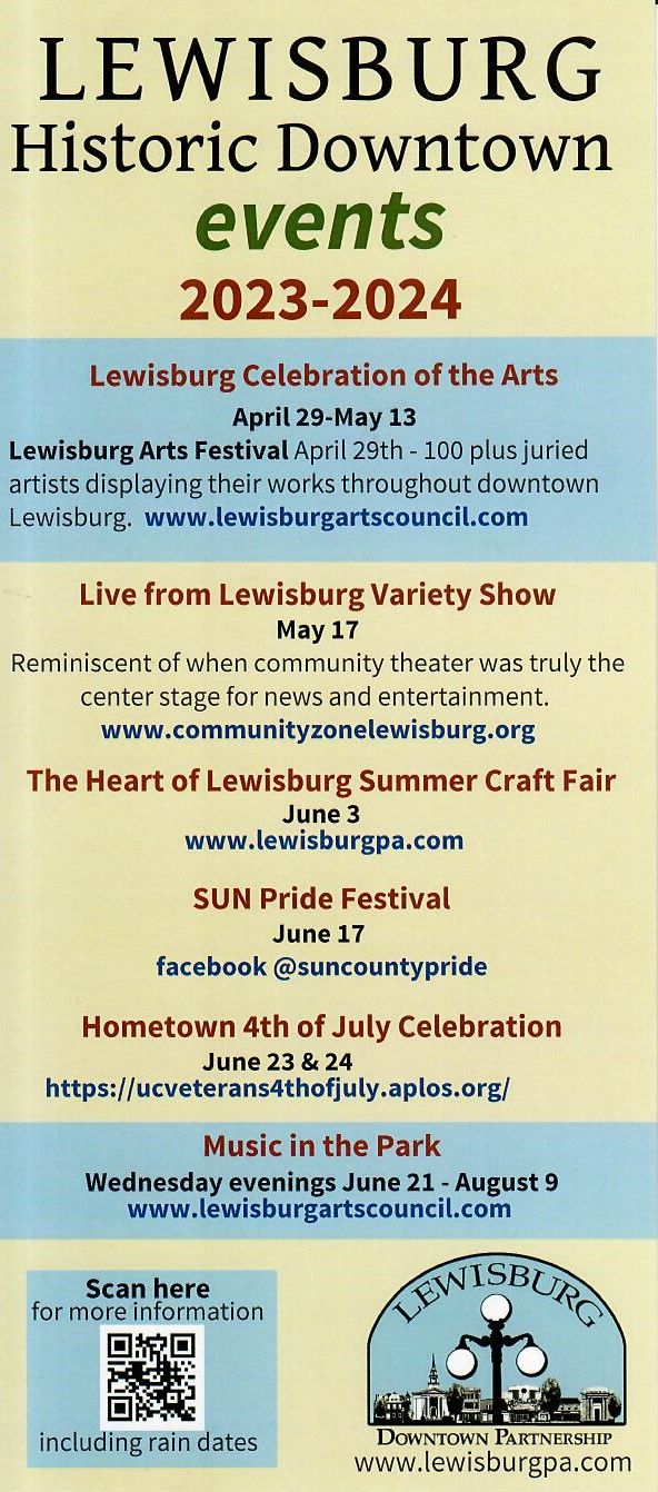 Lewisburg Historic Downtown Events 20232024 Getaways On Display